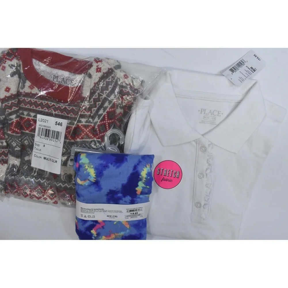 The Childrens Place Bulk Lot Of 9 Girls Size Medium 7/8 Mix Season Tops Bottoms
